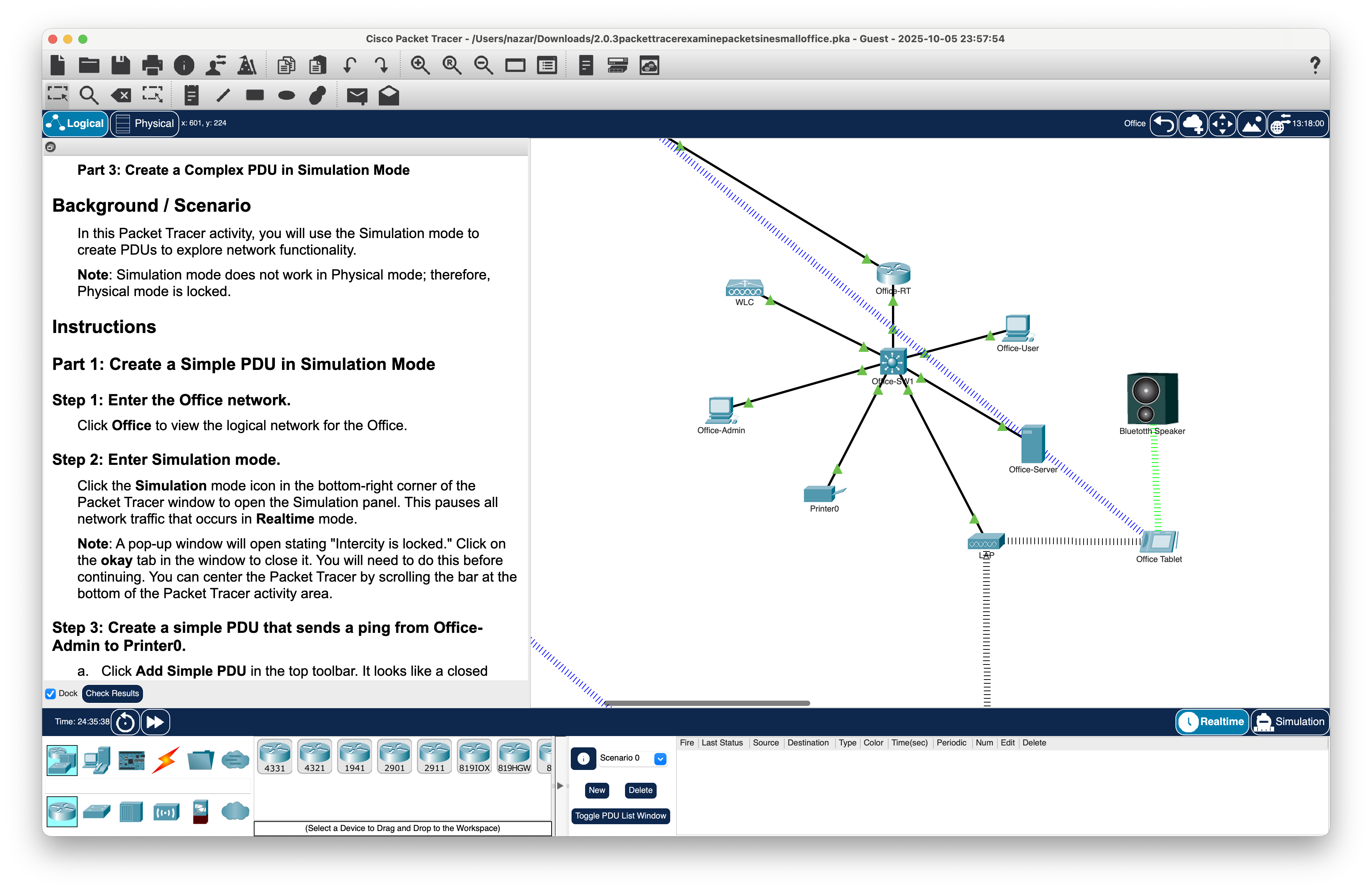 Figure 1 – Entering the Office network