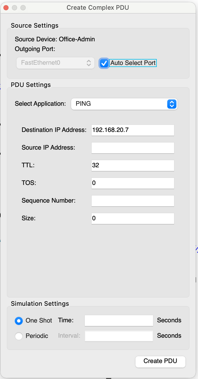 Figure 10 – Creating a complex PDU